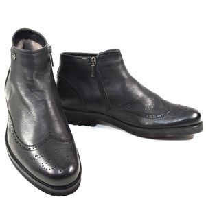 GOODMAN 🇮🇹 MEN'S BLACK SOFT LEATHER WINTER ANKLE BOOTS